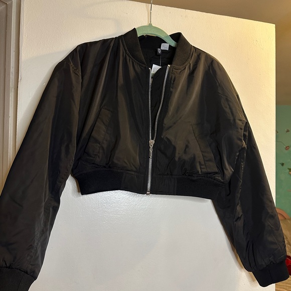 H&M Jackets & Blazers - H&M Black Bomber Jacket